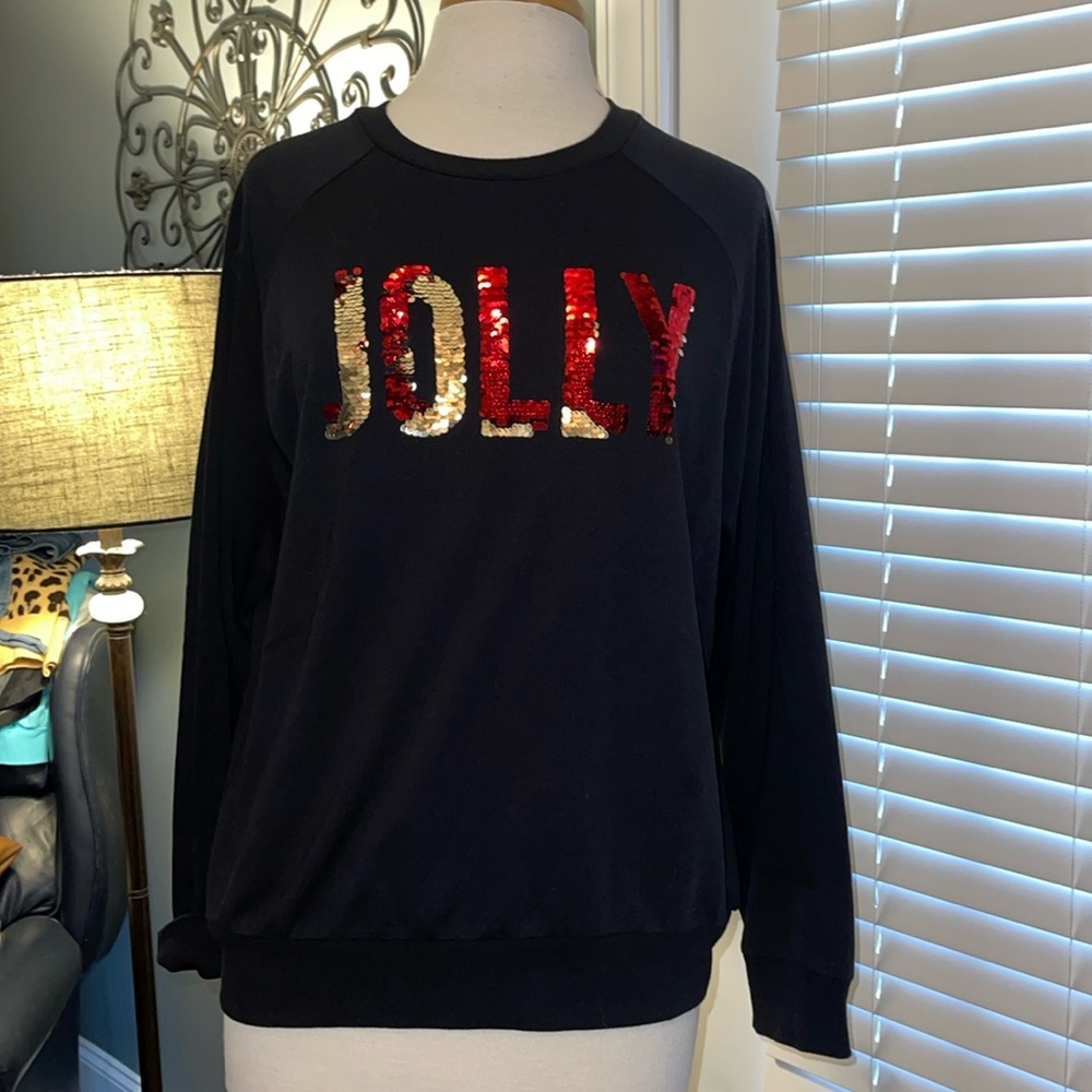 NWT Lightweight Charlie Paige Holiday Crewneck
